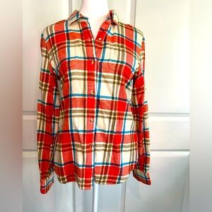 The North Face Womens Plaid Button Down Flannel Shirt Sz S NWOT